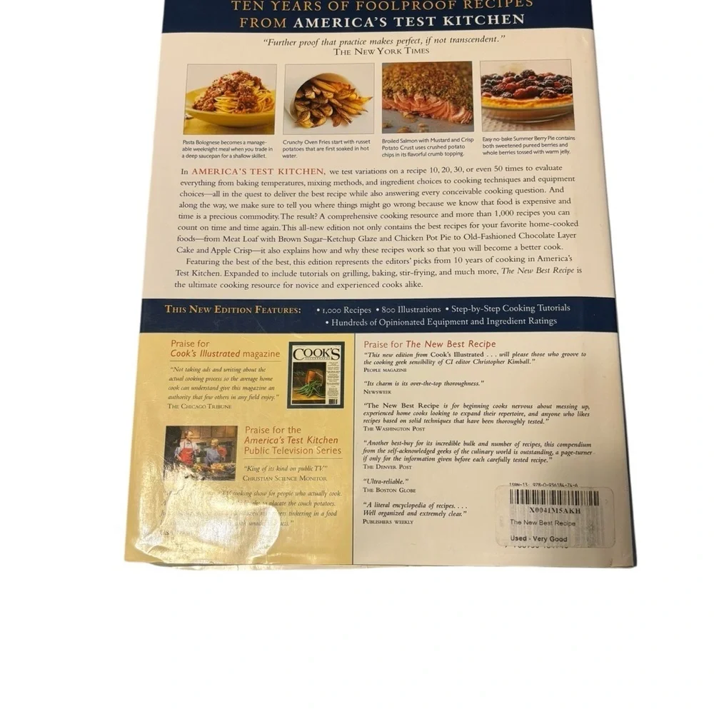 America’s Test Kitchen The New Best Recipe All New Edition Cookbook Hardcover